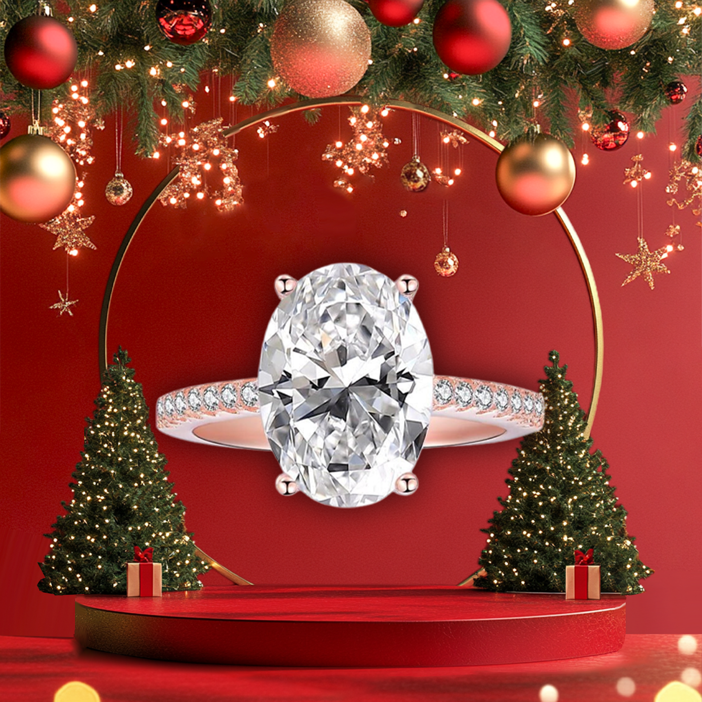 【 Official Brand Store 】Magnetology Moissanite Diamond Ring